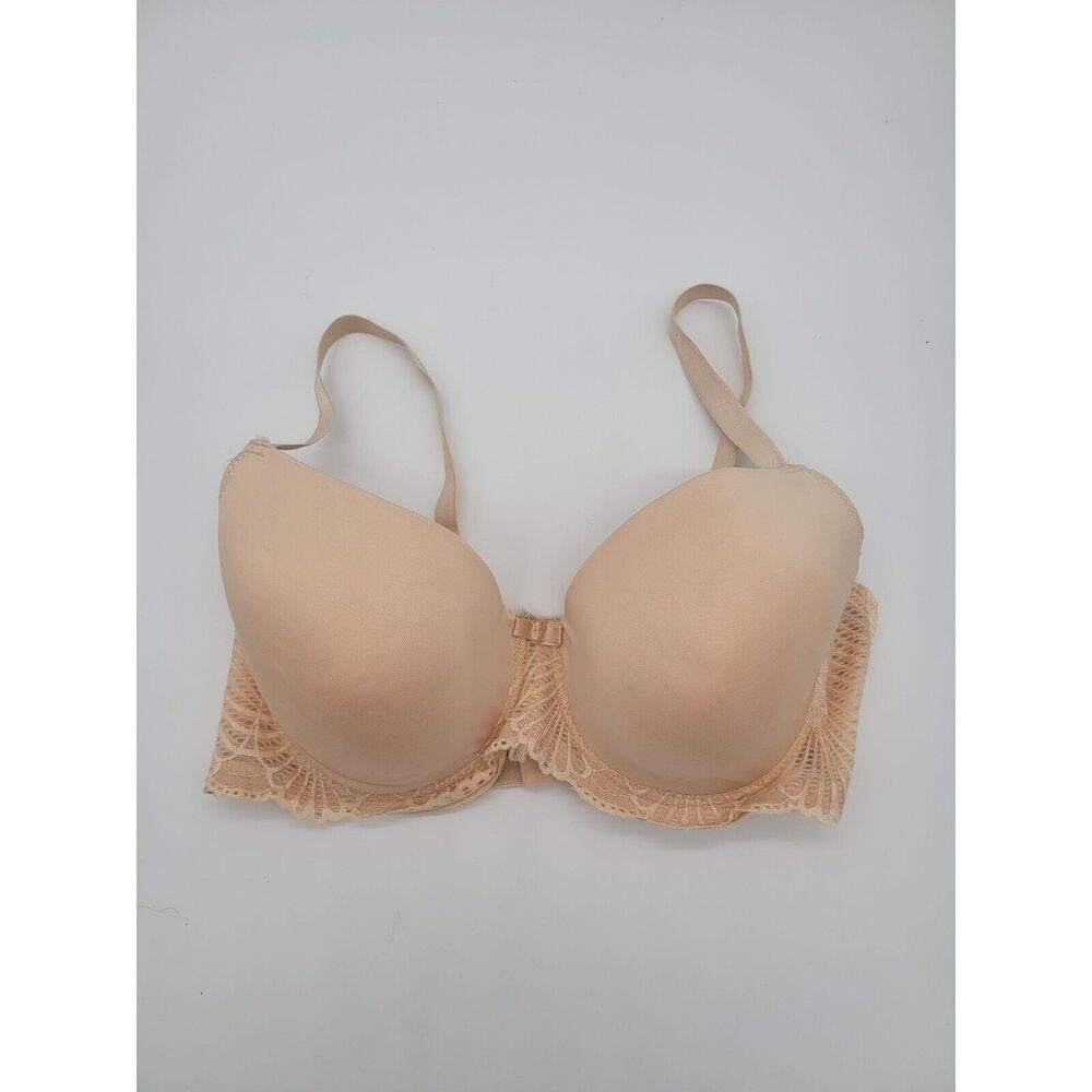 Adrienne Vittadini Bra 40DD Womens Underwired Padded Light Pink Adjustable Strap